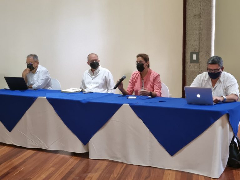 Panelistas en conferencia