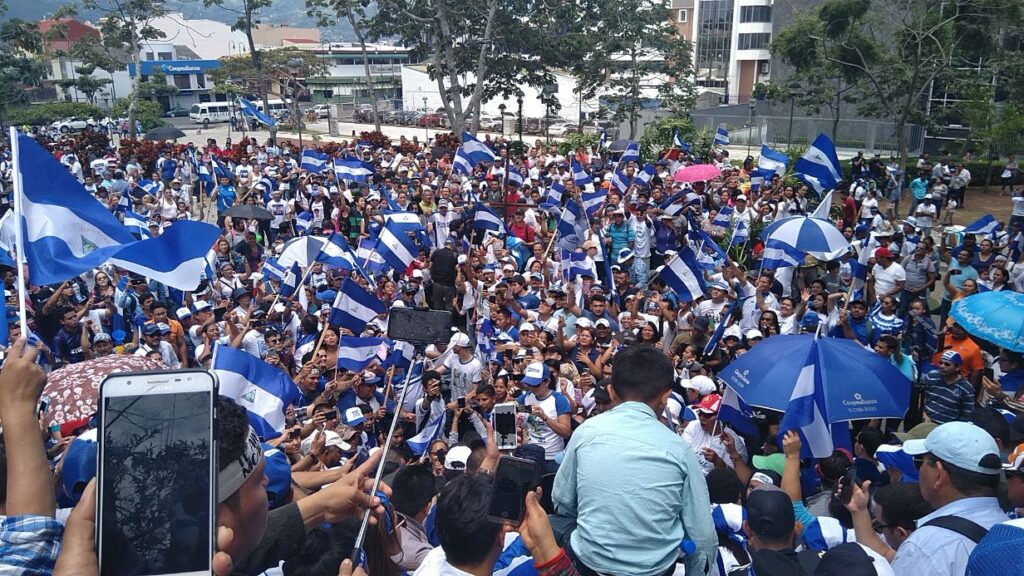 Manifestación contra Ortega en Costa Rica